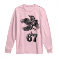 Funny Raven Brainrot Six Seven Meme Gift Long Sleeve Shirt - Wonder Print Shop