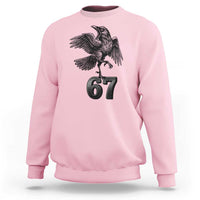 Funny Raven Brainrot Six Seven Meme Gift Sweatshirt - Wonder Print Shop