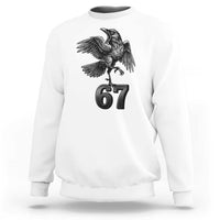 Funny Raven Brainrot Six Seven Meme Gift Sweatshirt - Wonder Print Shop