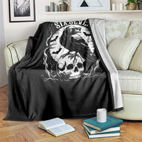 Gothic Raven Brainrot Six Seven Throw Blanket Gen Z Alpha Gift - Wonder Print Shop