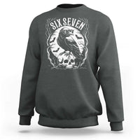 Gothic Raven Brainrot Six Seven Sweatshirt Gen Z Alpha Gift - Wonder Print Shop