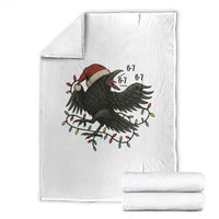 Funny Raven Six Seven Meme Throw Blanket Christmas Gift For Gen Z - Wonder Print Shop