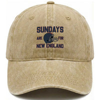 Sundays Are For NE Washed Cotton Baseball Cap Game Day Lover Gift