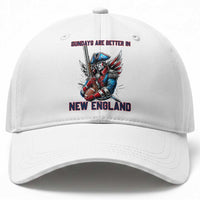 Funny George Washington Football Lover Gift Baseball Cap Sundays Are Better In New England