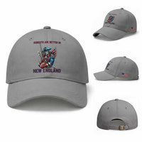 Funny George Washington Football Lover Gift Baseball Cap Sundays Are Better In New England