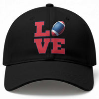 Love Football Fan Supporter Baseball Cap Gift For Game Day Lovers