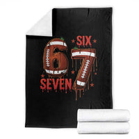 American Football Six Seven Meme Throw Blanket Funny Gen Z Alpha Gift