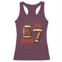American Football Six Seven Meme Racerback Tank Top Funny Gen Z Alpha Gift