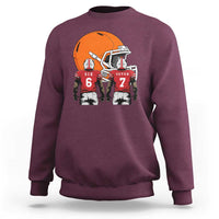Funny American Football Sweatshirt Six Seven Meme - Wonder Print Shop