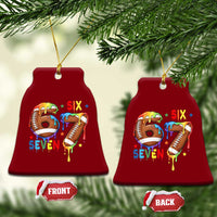 Funny American Football Ceramic Ornament 67 Viral Gen Alpha Slang Gift