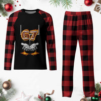 American Football Six Seven Meme Plaid Pajama Set Fire Flame Drip - Wonder Print Shop
