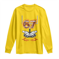 American Football Six Seven Meme Long Sleeve Shirt Fire Flame Drip - Wonder Print Shop