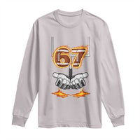 American Football Six Seven Meme Long Sleeve Shirt Fire Flame Drip - Wonder Print Shop
