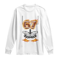 American Football Six Seven Meme Long Sleeve Shirt Fire Flame Drip - Wonder Print Shop