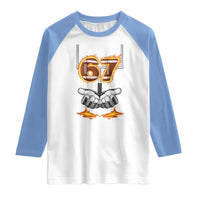 American Football Six Seven Meme Raglan Shirt Fire Flame Drip - Wonder Print Shop
