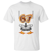 American Football Six Seven Meme T Shirt Fire Flame Drip - Wonder Print Shop