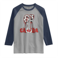 Funny Canada Soccer 67 Meme Raglan Shirt Canadian Soccer Lovers