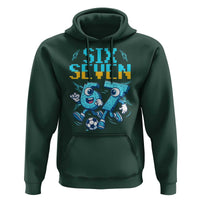 Funny Six Seven Pixel Playing Soccer Hoodie Gen Z Alpha Gift