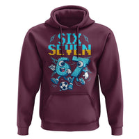 Funny Six Seven Pixel Playing Soccer Hoodie Gen Z Alpha Gift