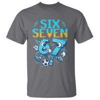 Funny Six Seven Pixel Playing Soccer T Shirt Gen Z Alpha Gift