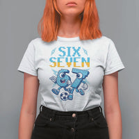 Funny Six Seven Pixel Playing Soccer T Shirt For Women Gen Z Alpha Gift