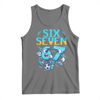 Funny Six Seven Pixel Playing Soccer Tank Top Gen Z Alpha Gift