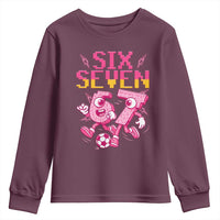 Funny Gen Z Alpha Gift Youth Sweatshirt Six Seven Meme Soccer Lover