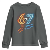 Funny Soccer Lover Youth Sweatshirt Six Seven Meme Trending Gift