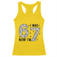 Funny Soccer Racerback Tank Top I Was 6 Now I Am 7 Meme