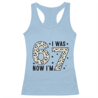 Funny Soccer Racerback Tank Top I Was 6 Now I Am 7 Meme