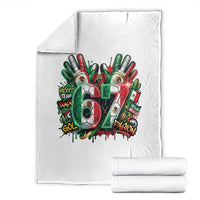 Funny Mexico Soccer Throw Blanket Six Seven Meme Trending Gift