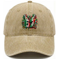 Funny Mexico Soccer Washed Cotton Baseball Cap Six Seven Meme Trending Gift