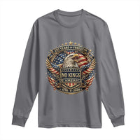 Vintage American Flag Eagle 250th Anniversary Long Sleeve Shirt No Kings In America