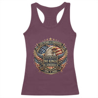 Vintage American Flag Eagle 250th Anniversary Racerback Tank Top No Kings In America
