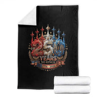 250 Years No Kings Throw Blanket Patriotic Independence Anniversary