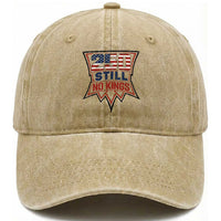 Crown Protest 250 Still No Kings Washed Cotton Baseball Cap American Independence Pride