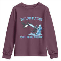 The Loon Platoon Defend The North Youth Sweatshirt Minnesota Rebel Loon Resist