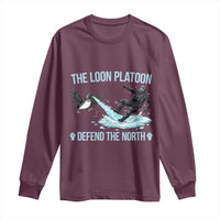 The Loon Platoon Defend The North Long Sleeve Shirt Minnesota State Bird Rebel