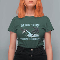 The Loon Platoon Defend The North T Shirt For Women Minnesota State Bird Rebel