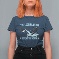 The Loon Platoon Defend The North T Shirt For Women Minnesota State Bird Rebel