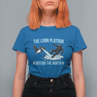 The Loon Platoon Defend The North T Shirt For Women Minnesota State Bird Rebel