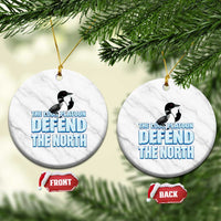 The Loon Platoon Defend The North Ceramic Ornament MN State Bird Loon Resistance
