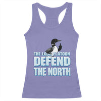 The Loon Platoon Defend The North Racerback Tank Top MN State Bird Loon Resistance