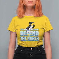 The Loon Platoon Defend The North T Shirt For Women MN State Bird Loon Resistance