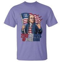 Patriotic Benjamin Franklin T Shirt 250 Years Of Freedom