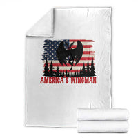 Mothman Americas Wingman Throw Blanket Funny Patriotic Cryptid
