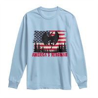 Mothman Americas Wingman Long Sleeve Shirt Funny Patriotic Cryptid