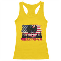 Mothman Americas Wingman Racerback Tank Top Funny Patriotic Cryptid