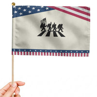 Funny Patriotic Mothman Patriotic Handheld Flag Cryptid Lover Gift