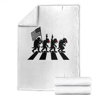 Patriotic Chupacabra Throw Blanket Funny Cryptid Lover Gift